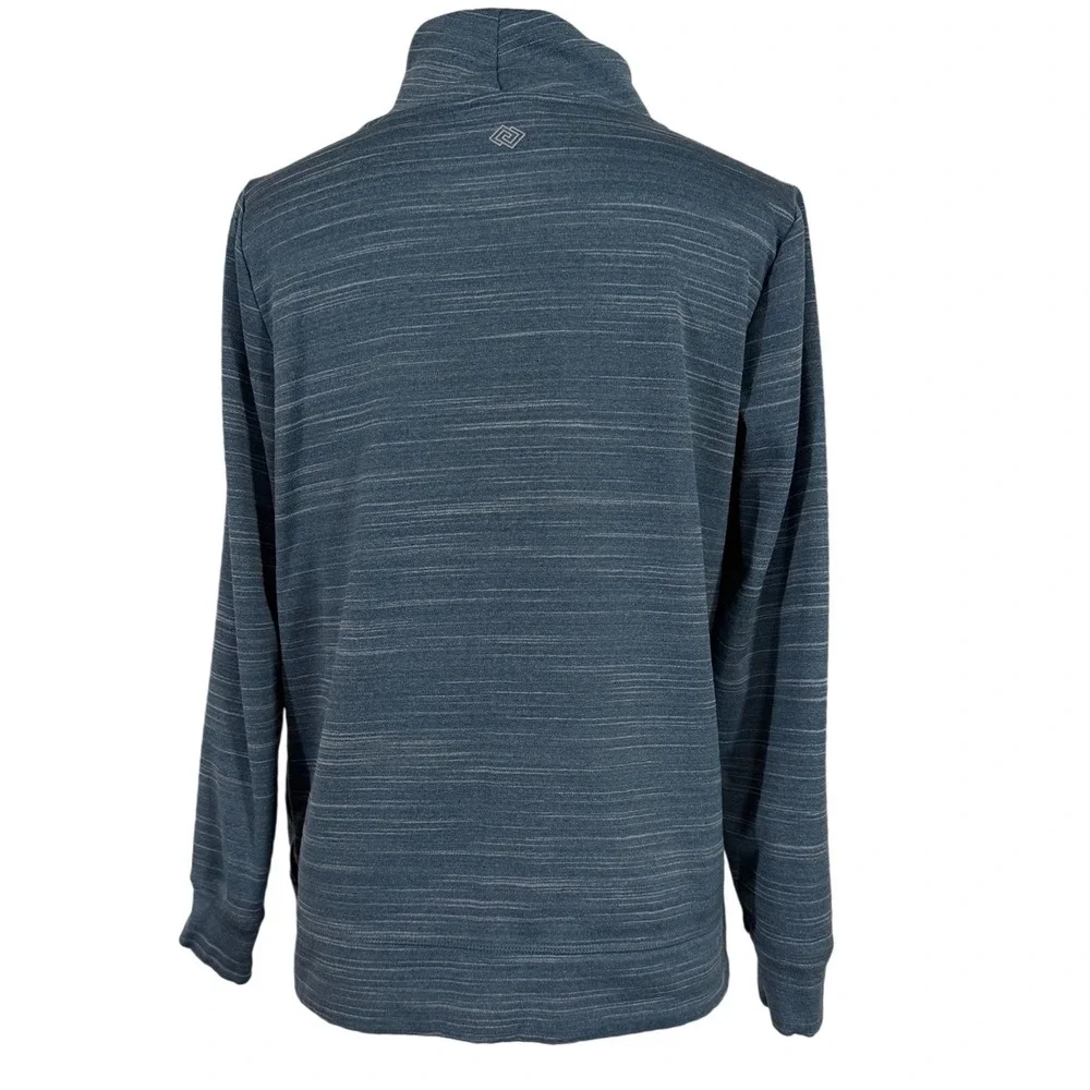Zelos Women's Mock Neck Striped Long Sleeve Activewear Top Size S Athleisure‎